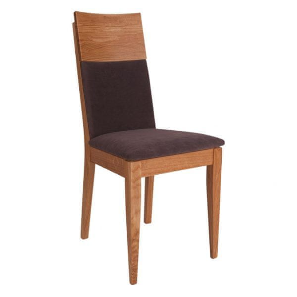 eoshop Čalúnená jedálenské stoličky KT371, dub (Farba dreva: Kakao, Poťah: Ekokoža)